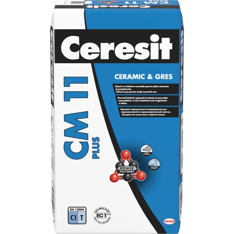 ADEZIV CERESIT CM11 PLUS GRI, GRESIE, FAIANTA INT/EXT 5KG 