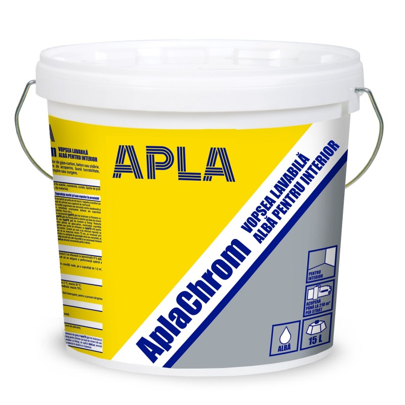 APLA CHROM VOPSEA LAVABILA INTERIOR ALB 15L (5738003)