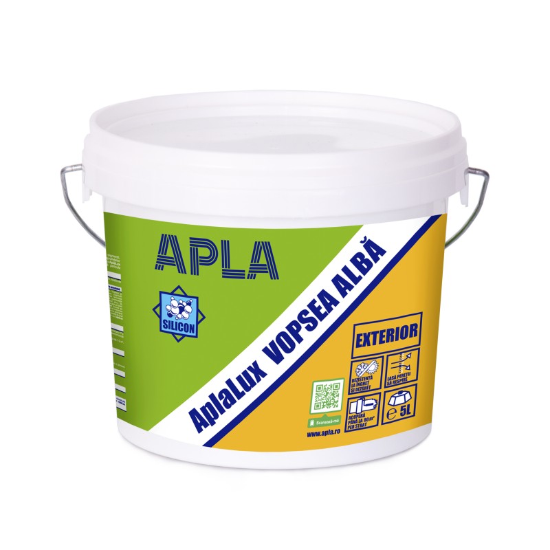 APLA LUX VOPSEA SUPERLAVABILA EXTERIOR ALB 5L (5738662)