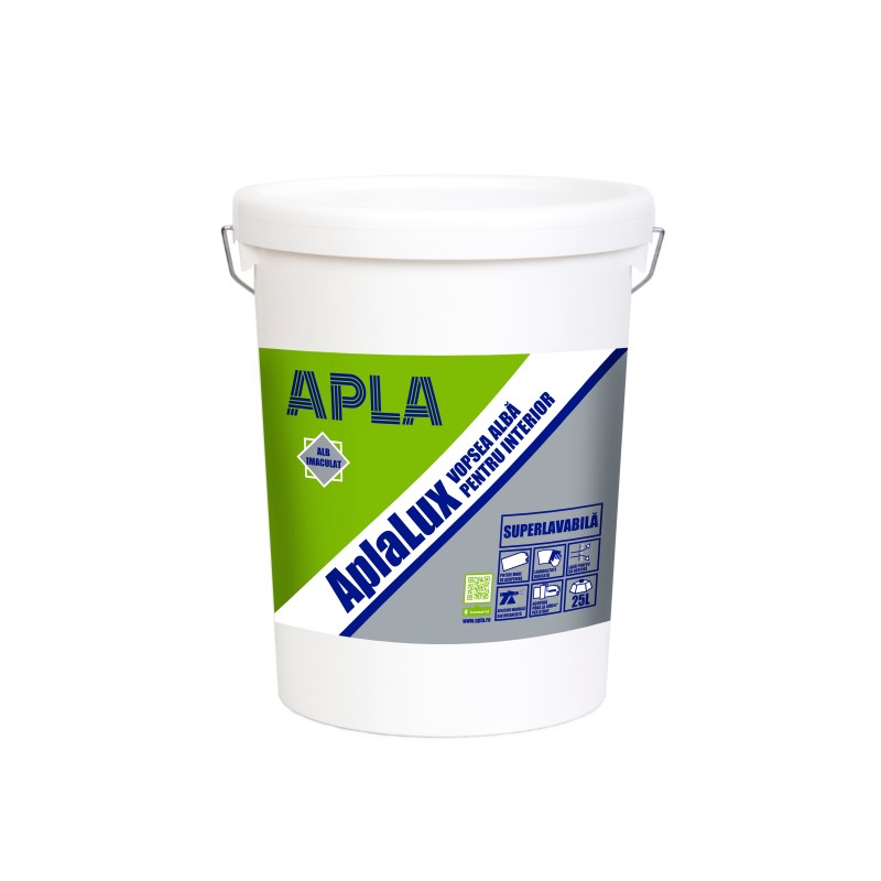 APLA LUX VOPSEA SUPERLAVABILA INTERIOR ALB 25L