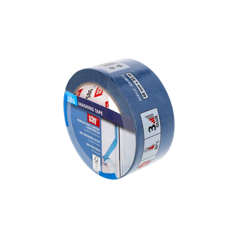 BANDA HARTIE ADEZIVA SOLIDA PT LUCRARI DE VOPSIRE *586* 48MMX33M 