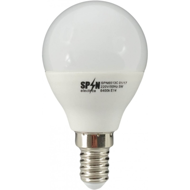 BEC LED SFERIC E14 - 5W /220V/6400K G45 (TAXA VERDE INCLUSA) - SPN6513C