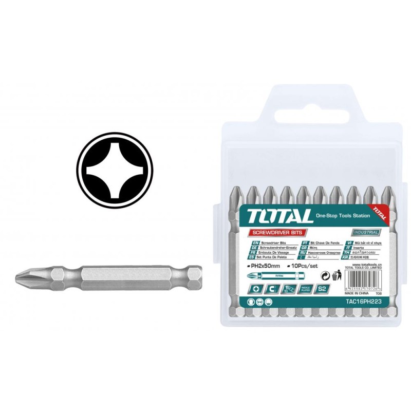 BIT PH2 50MM 10BUC/SET INDUSTRIAL (TAC16PH223)