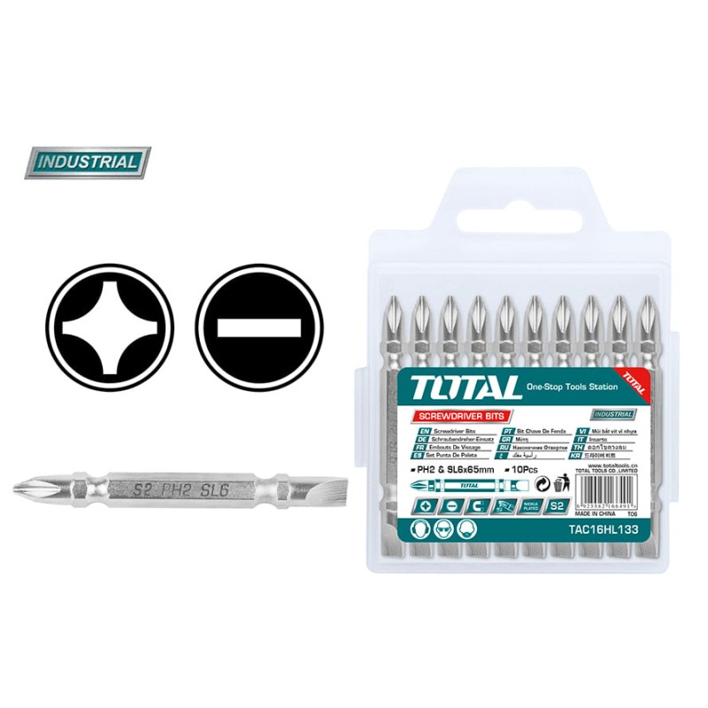 BIT PH2 + SL6.0 1.0/65MM 10BUC/SET (TAC16HL133)