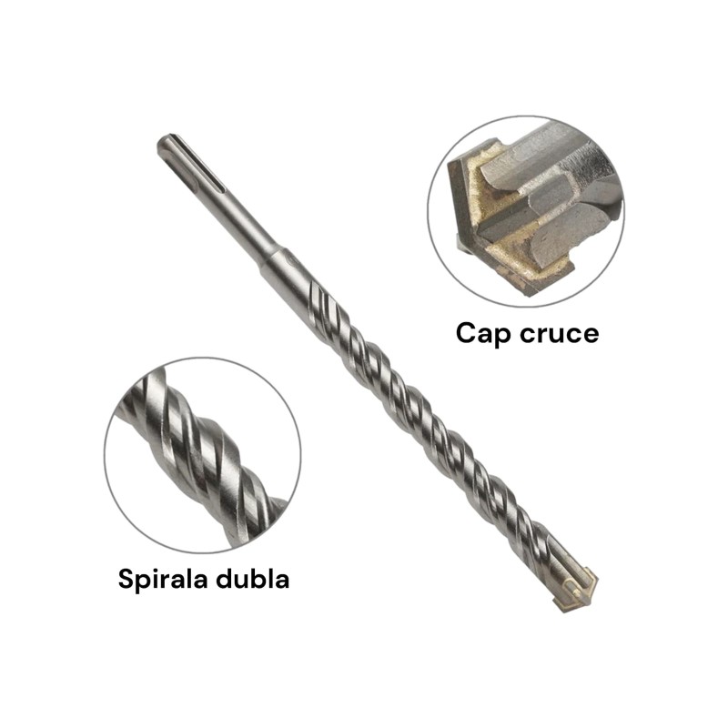 BURGHIU SDS PLUS, S4-CRUCE  10 x 260 x 200 MM (5BUC/TIP-10BAX) (153778)(V)