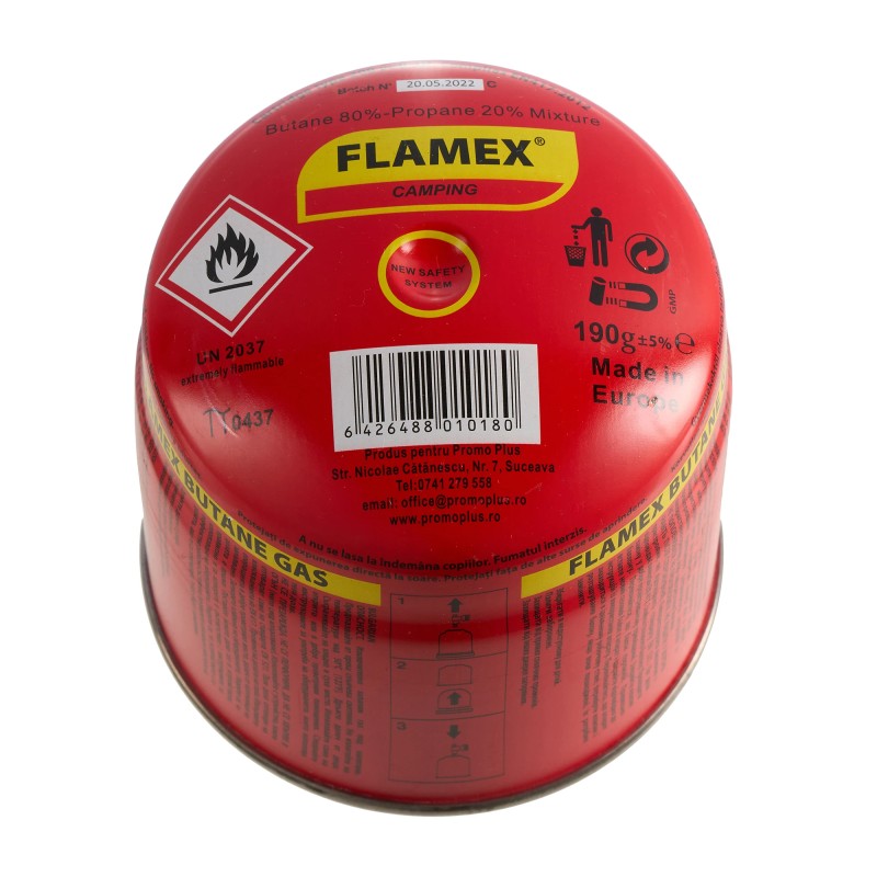 BUTELIE GAZ LICHID CU VALVA FLAMEX 190 GR 