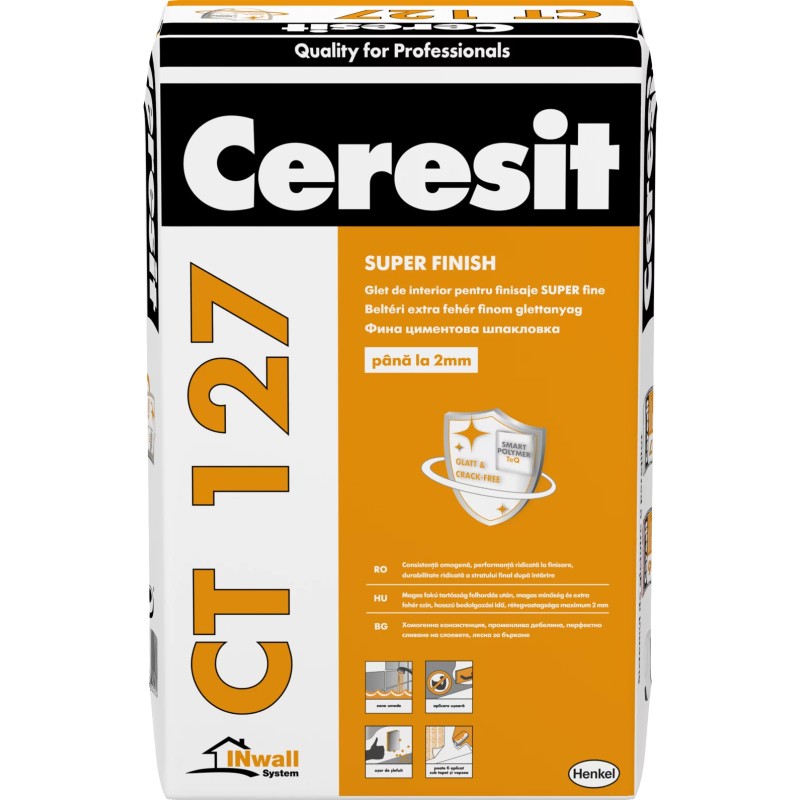 GLET CERESIT CT127 BAZA DE CIMENT FINISARE, INTERIOR 5KG