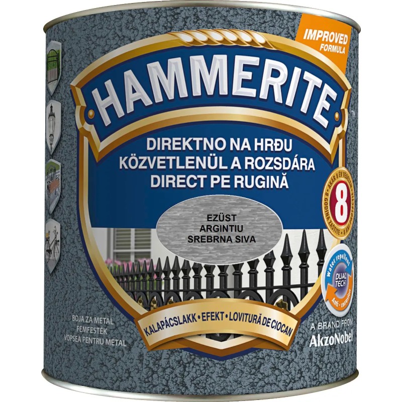 HAMMERITE EFECT LOVITURA DE CIOCAN ARGINTIU 2.5L (5093569)