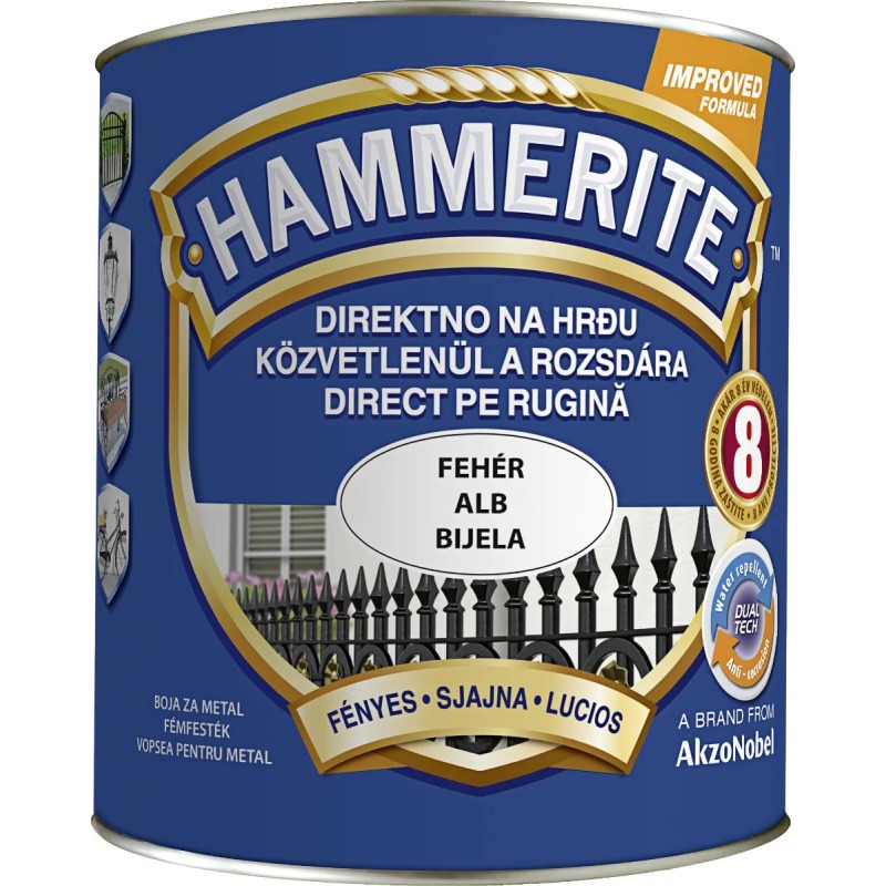 HAMMERITE EFECT LUCIOS ALB 0.75L (5094091)