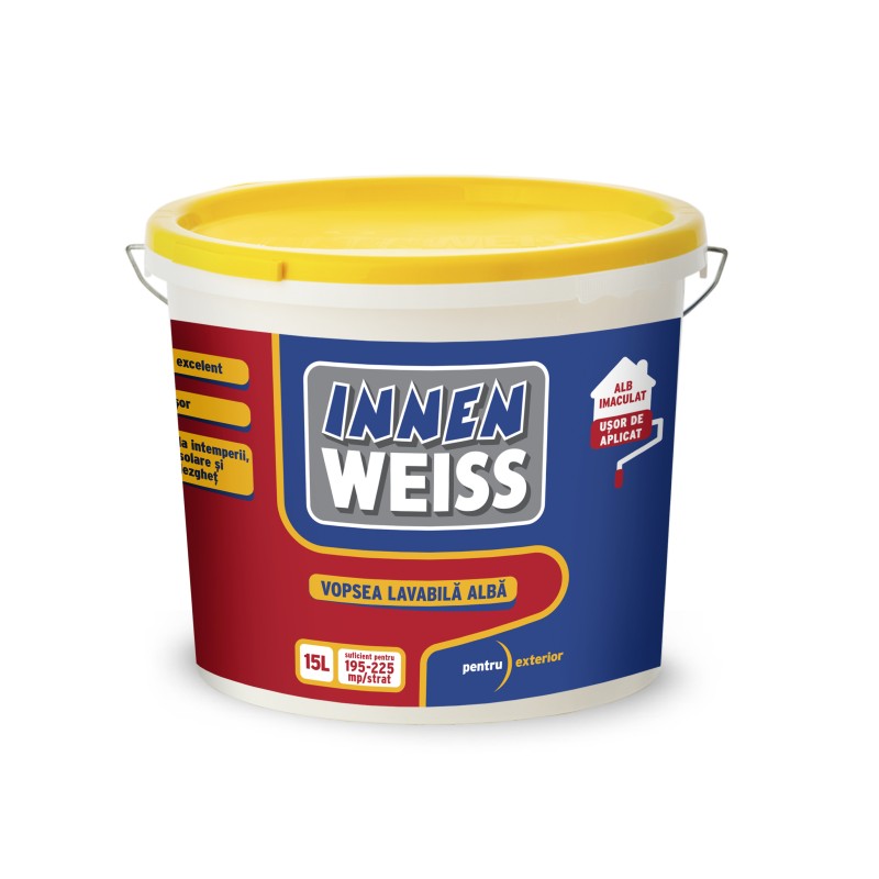 INNENWEISS VOPSEA LAVABILA EXTERIOR ALB 15L (5738499)