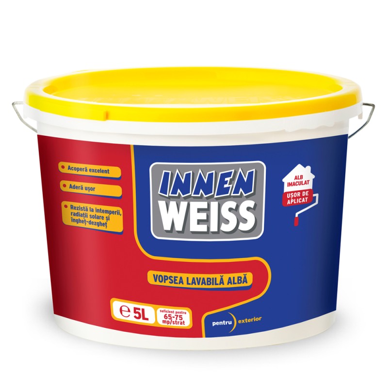 INNENWEISS VOPSEA LAVABILA EXTERIOR ALB 5L (5738661)