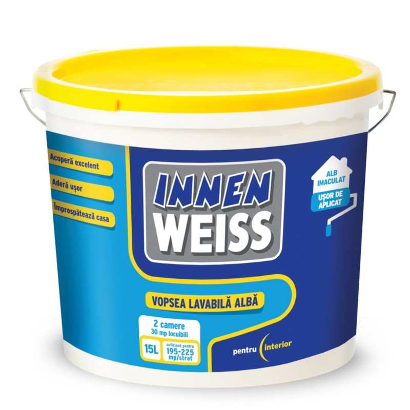 INNENWEISS VOPSEA LAVABILA INTERIOR ALB 15L (5738505)