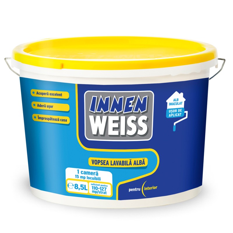INNENWEISS VOPSEA LAVABILA INTERIOR ALB 8,5L (5738503)