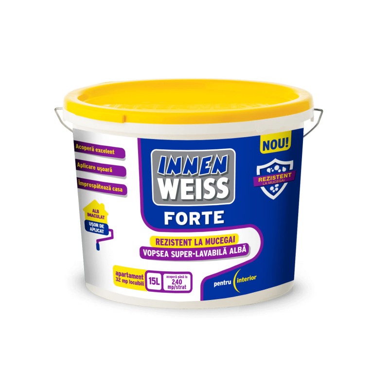 INNENWEISS VOPSEA LAVABILA INTERIOR ALB FORTE 15L (5830996)