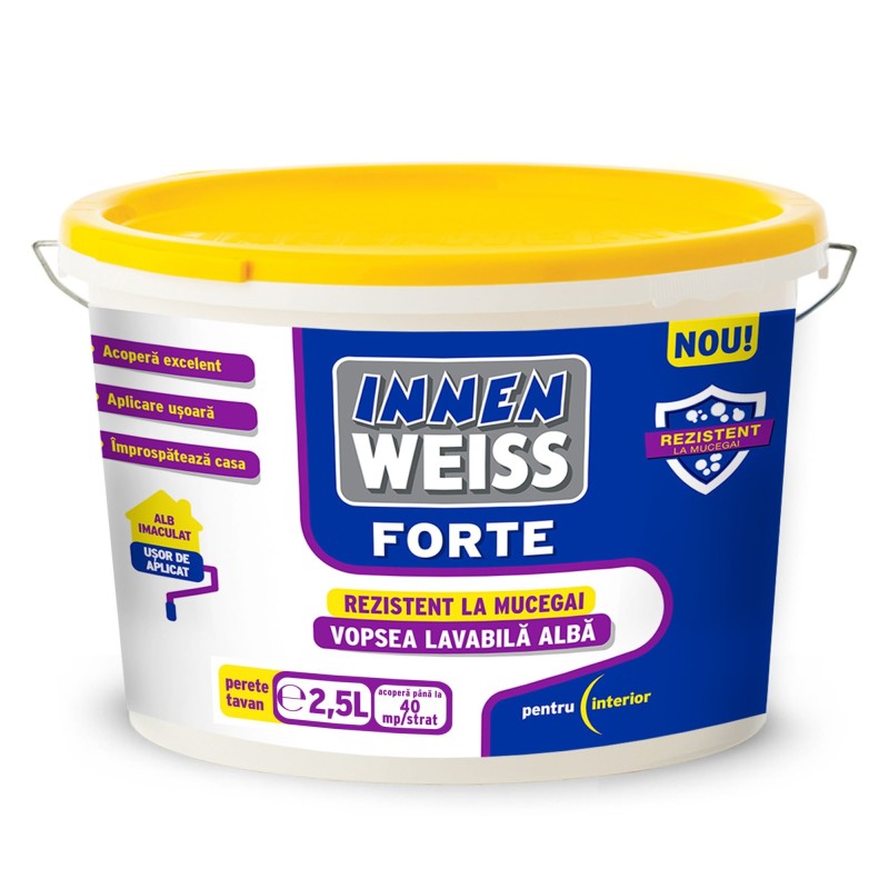 INNENWEISS VOPSEA LAVABILA INTERIOR ALB FORTE 2,5L (5831005)