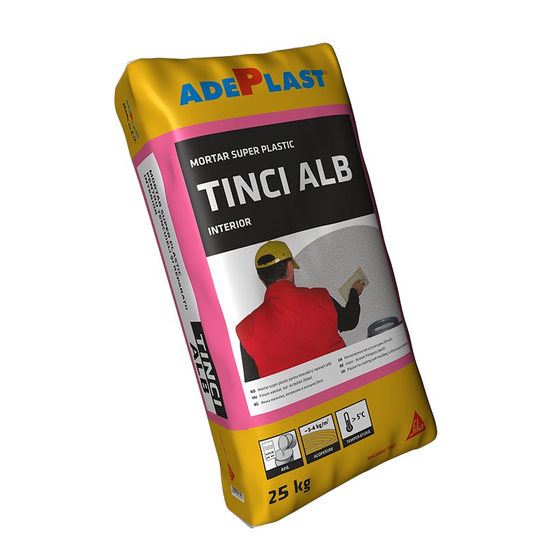 MORTAR TINCI INTERIOR-EXTERIOR ALB 25KG