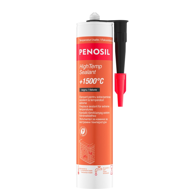 PENOSIL SILICON  ETANSANT CUPTOARE +1500C NEGRU 280ML (H4629)