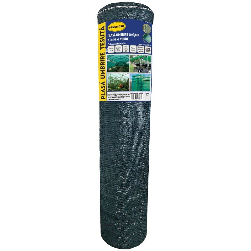 PLASA UMBRIRE 80g/mp - 2.0x10M VERDE
