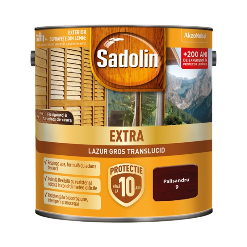 SADOLIN EXTRA LAZURA PT LEMN 9 PALISANDRU 2,5L (5128924)