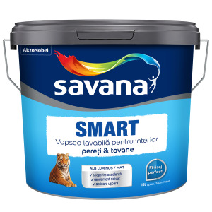 SAVANA SMART VOPSEA SUPERLAVABILA SUPERALBA INTERIOR 15L (9081158)*