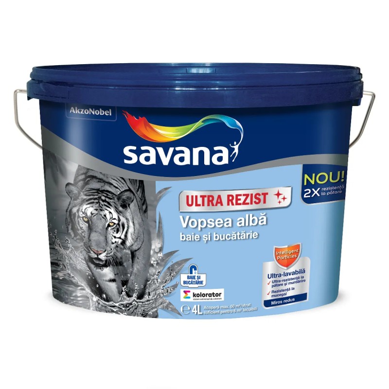 SAVANA ULTRAREZIST VOPSEA ULTRALAVABILA BAIE BUCATARIE 4L (5738529)
