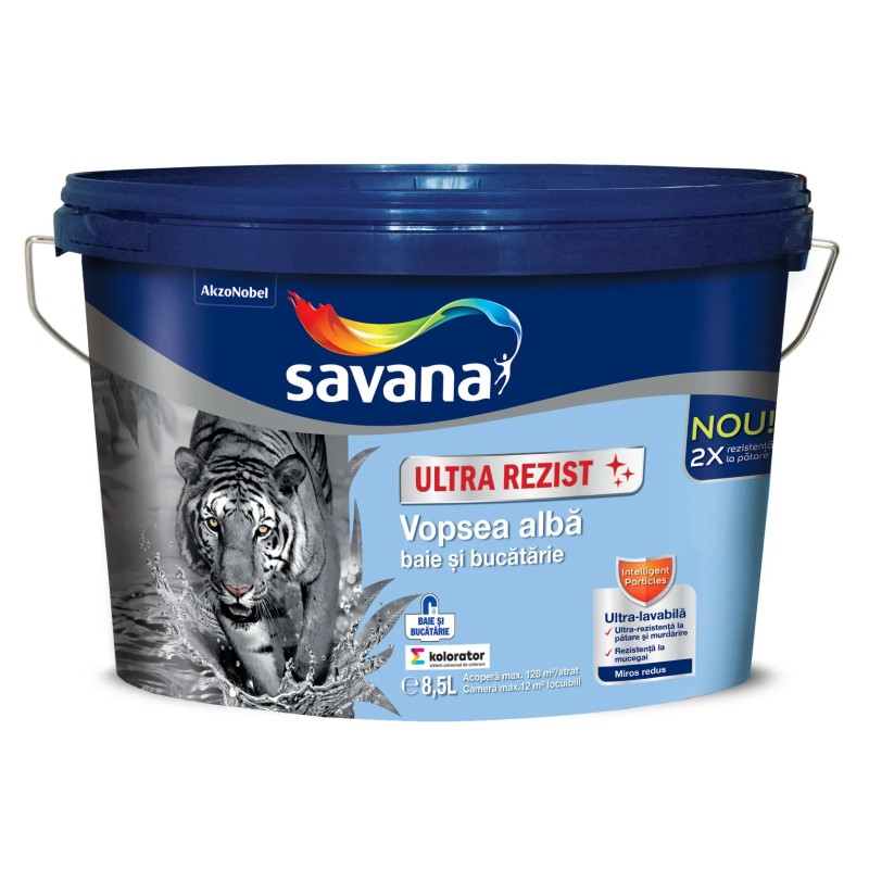 SAVANA ULTRAREZIST VOPSEA ULTRALAVABILA BAIE BUCATARIE 8,5L (5738530)
