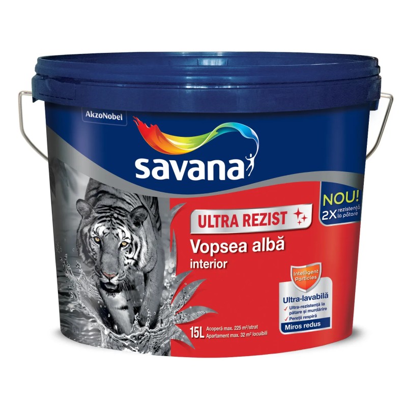 SAVANA ULTRAREZIST VOPSEA ULTRALAVABILA SUPERALBA INT.15L (5738522)