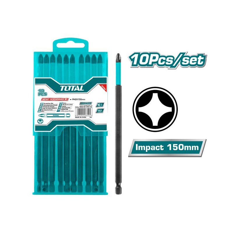 SET 10 BITI DE IMPACT PH2X150MM (TACIM16PH263)