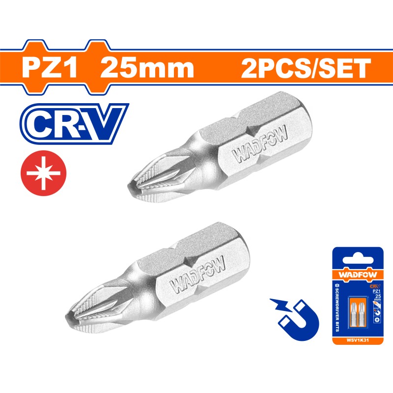 SET BITI PZ1 25MM 2BUC (WSV1K31) WADFOW